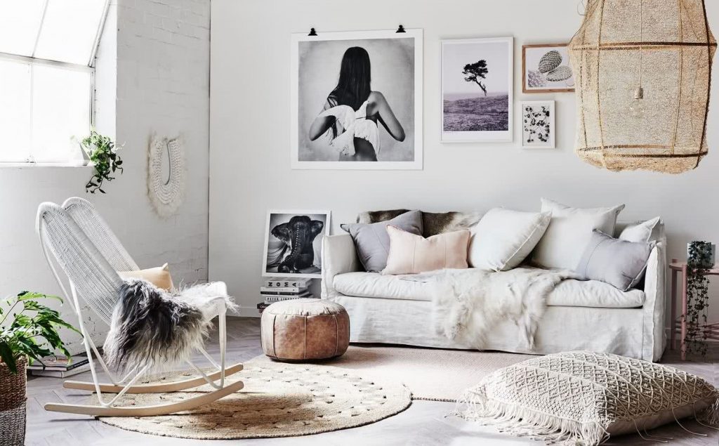 Boho chic living room 3