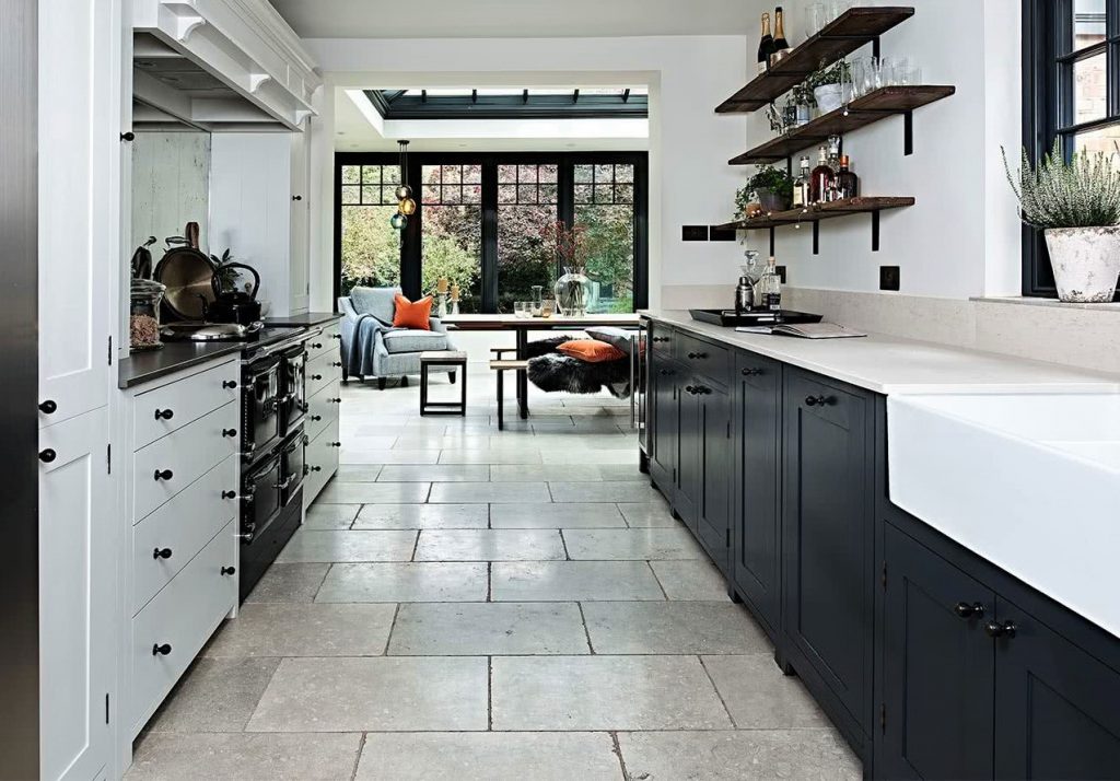 Modern kitchen Connection to the outside