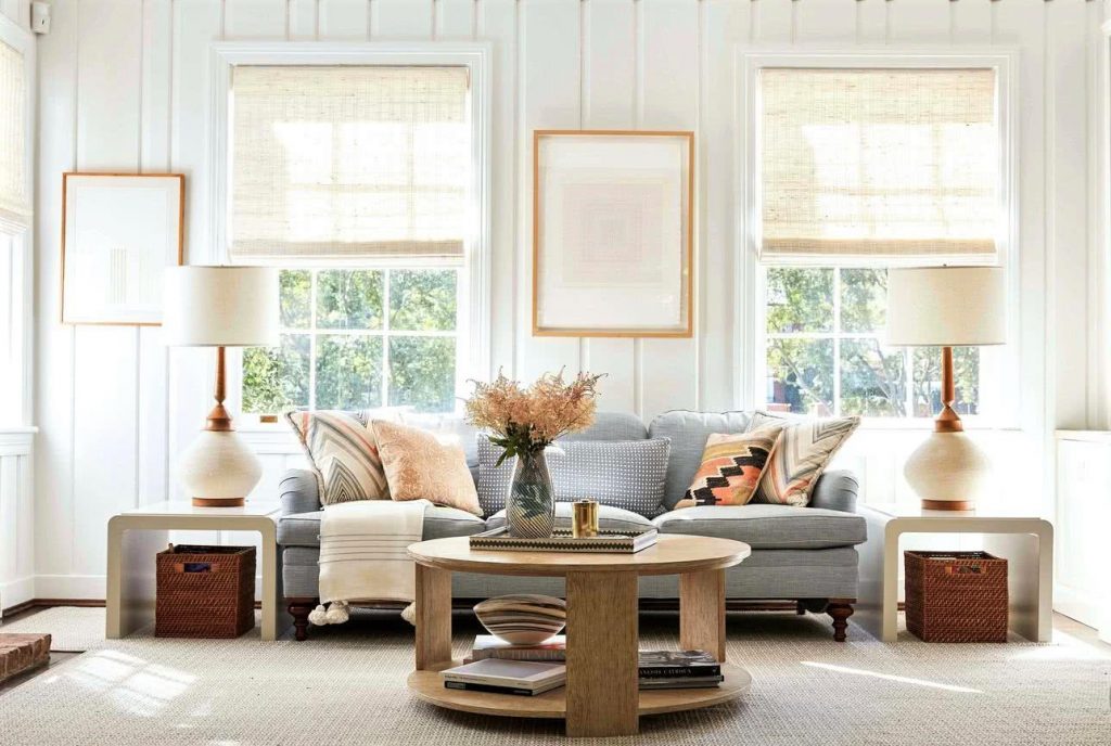 Neutrals with touches of color modern living room 3