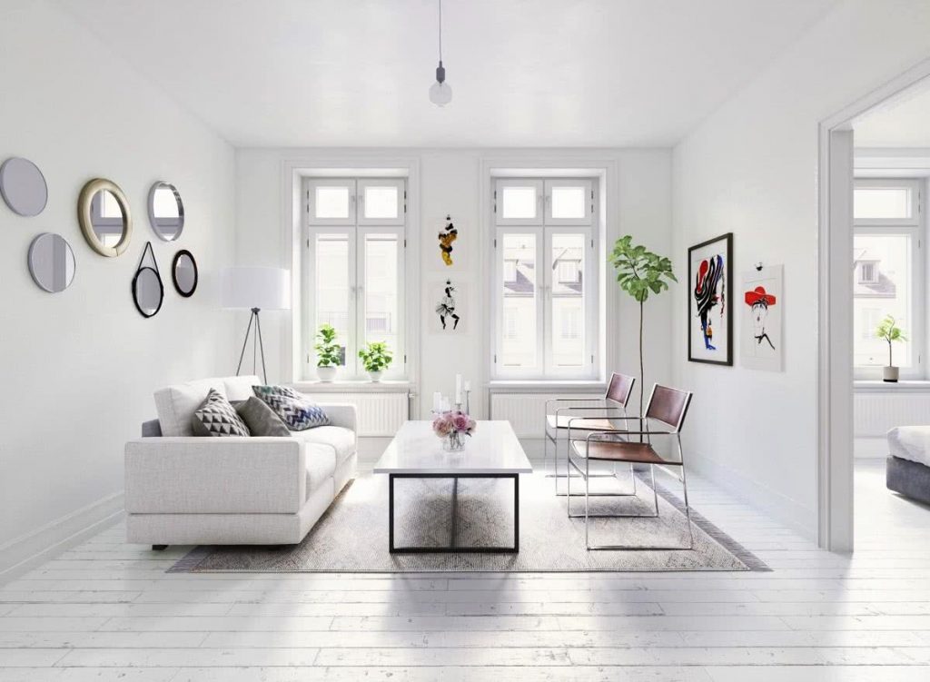 white colors modern living room 1