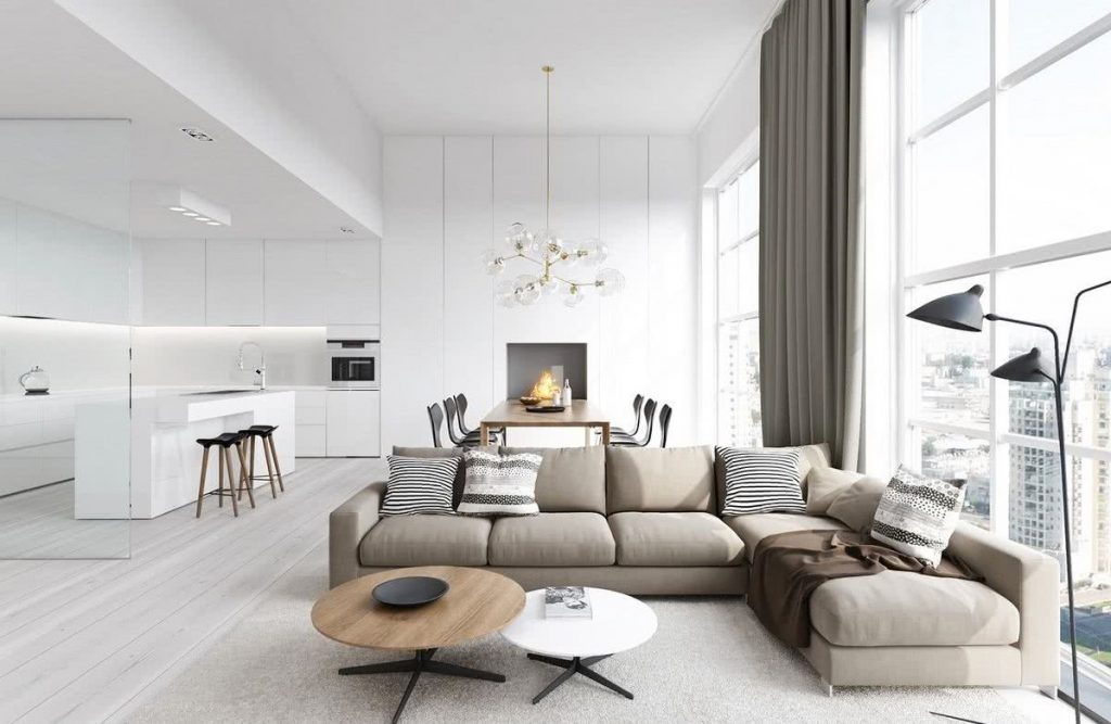 white colors modern living room 2