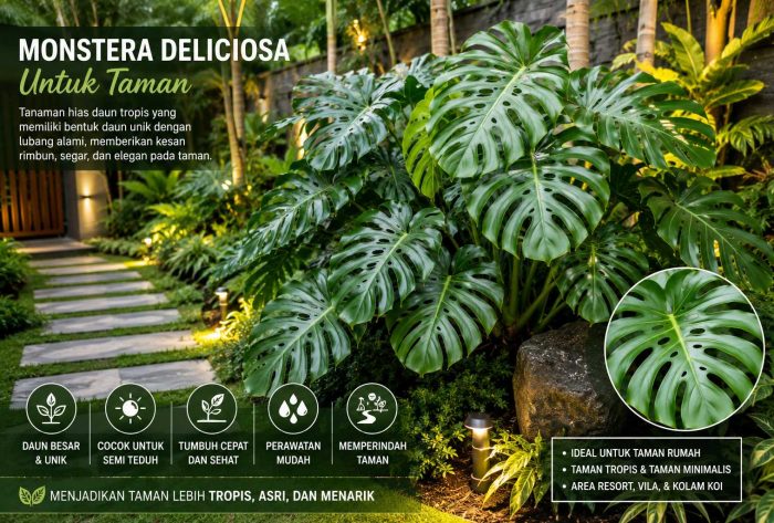 Monstera Deliciosa untuk taman