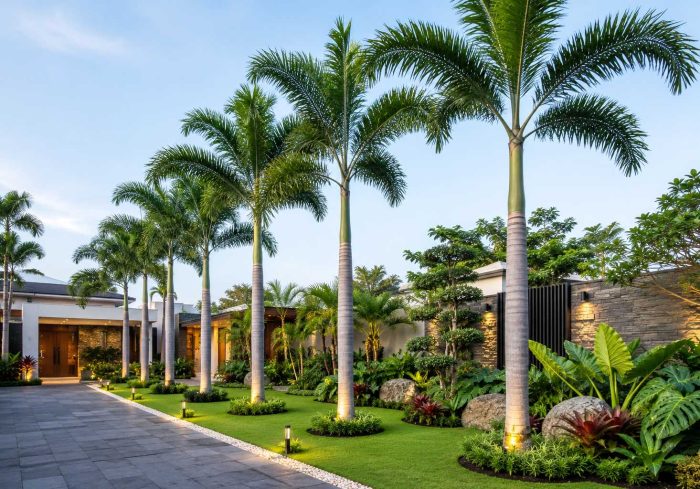 Palem raja untuk taman