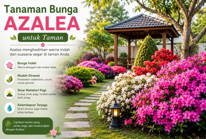 Tanaman bunga azalea untuk taman