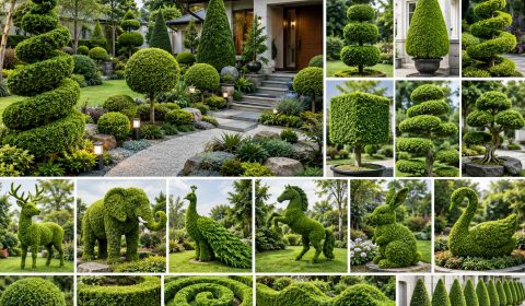 Tanaman pohon topiary untuk taman