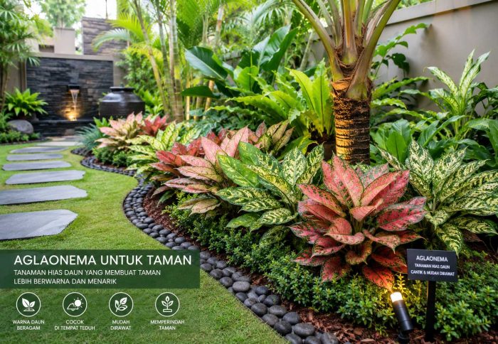 tanaman aglonema untuk taman