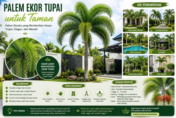 Palem ekor tupai untuk taman